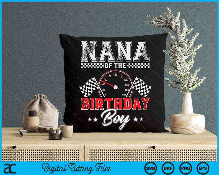 Nana van de verjaardag jongen race auto race auto bestuurder SVG PNG digitale afdrukbare bestanden
