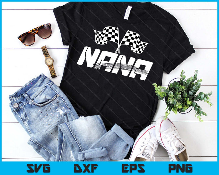 Nana Pit Crew Family Racing Birthday Race Car SVG PNG Digital Printable Files