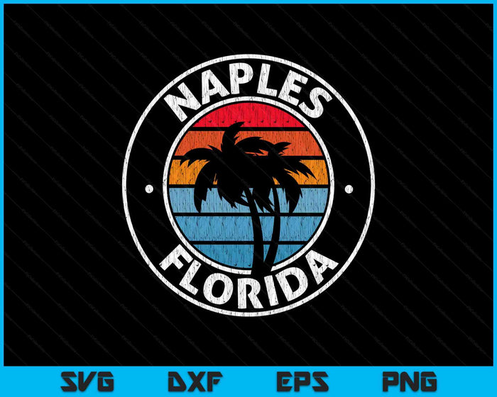 Naples Florida FL Vintage Graphic Retro 70s SVG PNG Digital Printable Files