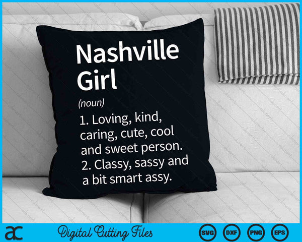 Nashville Girl TN Tennessee Home Roots SVG PNG Archivo de corte digital