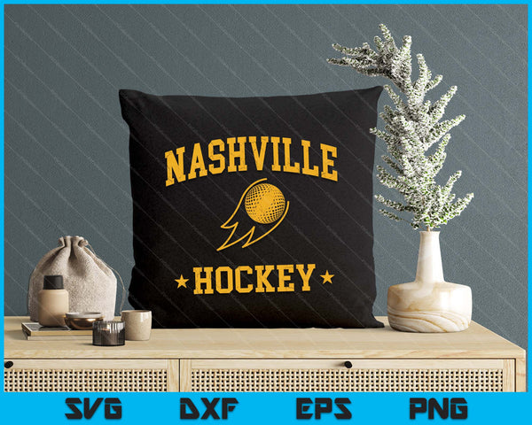 Nashville Hockey Vintage Gameday Retro Hockey Lover SVG PNG Digital Printable Files