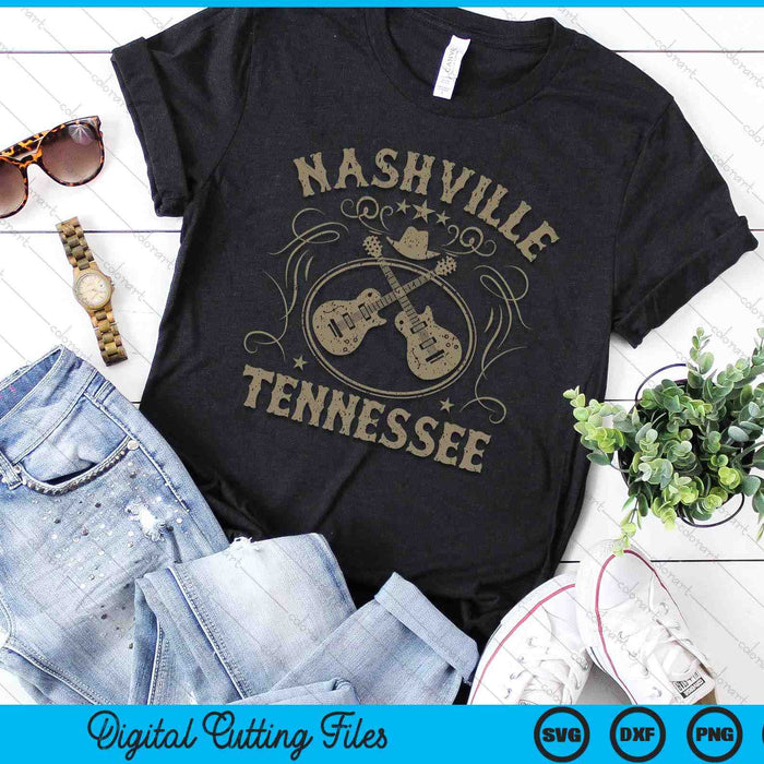 Nashville Tennessee Travel Vintage SVG PNG Digital Cutting Files