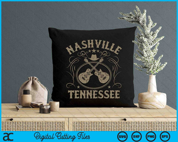 Nashville Tennessee reizen Vintage SVG PNG digitale snijbestanden