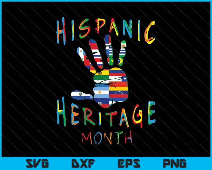 National Hispanic Heritage Month All Countries SVG PNG Digital Printable Files