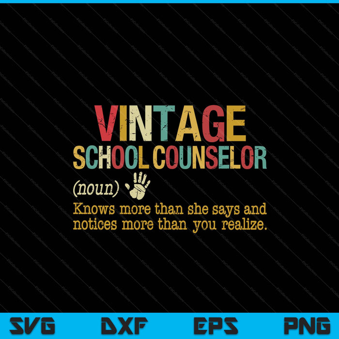 National School Counseling Week School Counselor Definition SVG PNG Digital Printable Files