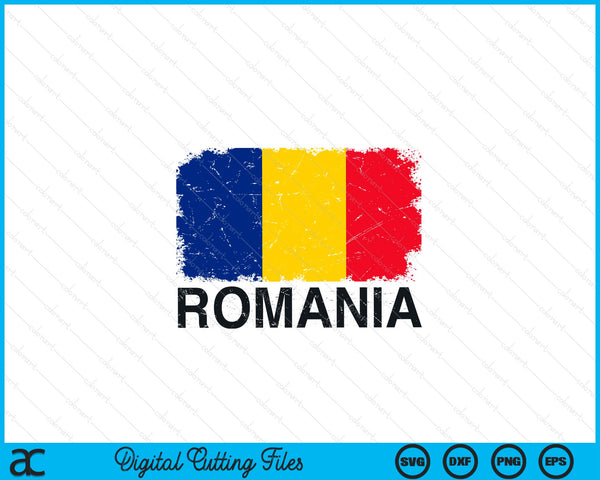 National team pride country roots retro outfit Romanian flag SVG cut file