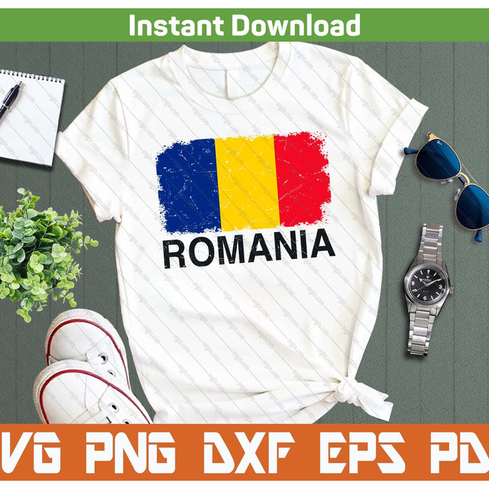 Romanian Flag Retro Outfit SVG PNG  National Team Pride Design