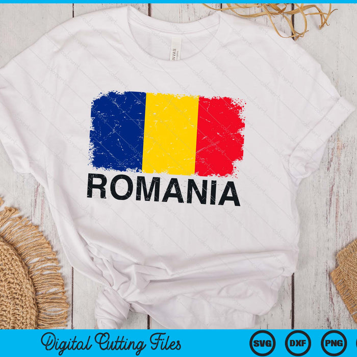 National Team Pride Country Roots Retro Outfit Romanian Flag SVG PNG Digital Printable Files