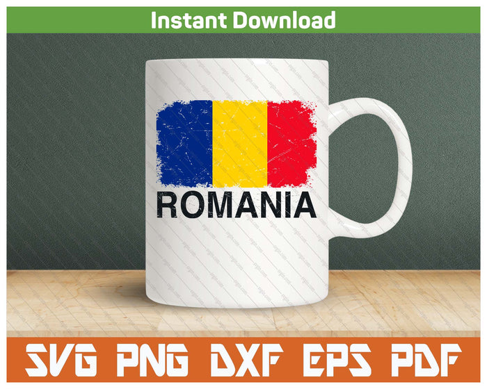 Romanian Flag Retro Outfit SVG PNG  National Team Pride Design