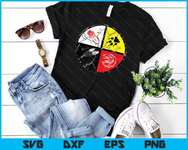 Native American Medicine Wheel SVG PNG digitale snijbestanden