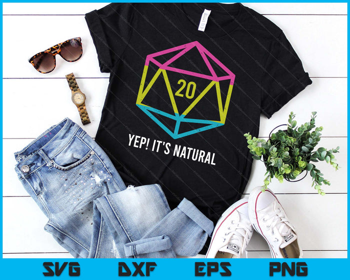 Natural 20 Pansexual Flag Pride LGBT Rights Saying SVG PNG Digital Printable Files
