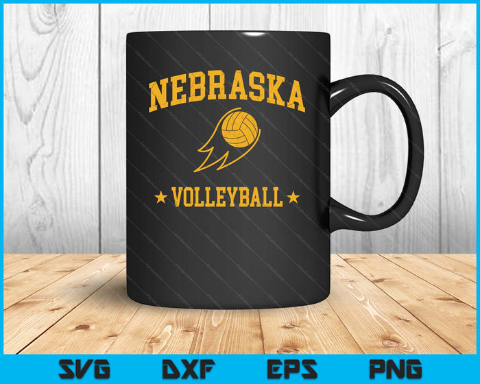 Nebraska Volleyball Vintage Gameday Retro Volleyball Lover SVG PNG Digital Printable Files