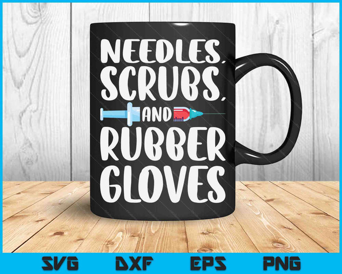 Needles Dialysis Technician Tech Nephrology Funny SVG PNG Digital Cutting Files