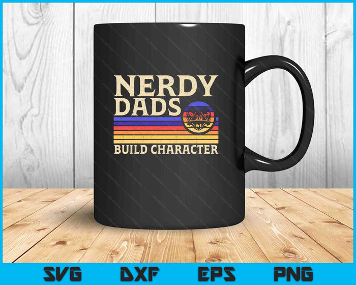 Nerdy Dad RPG Gaming D20 Tabletop Games Funny RPG Gamer SVG PNG Digital Printable Files