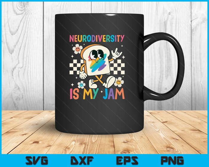 Neurodiversity Is My Jam Inclusion Autism Awareness Retro SVG PNG Digital Printable Files