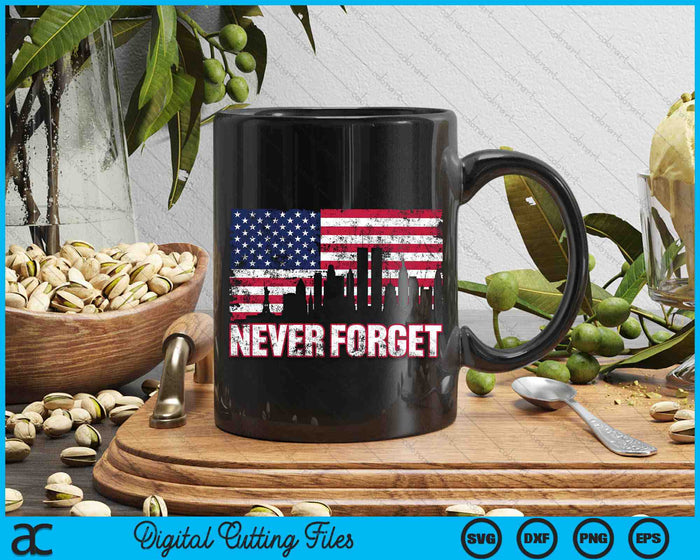 Never Forget 911 American Flag SVG PNG Digital Printable Files