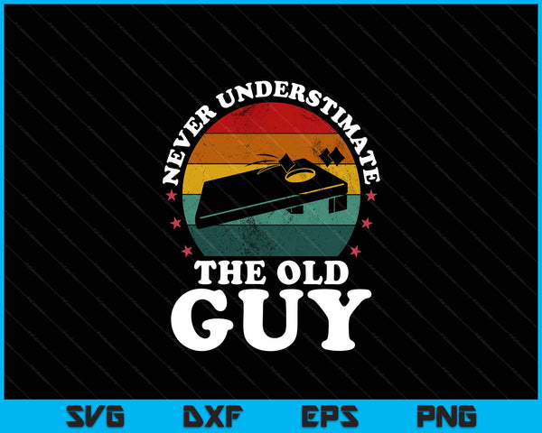 Never Underestimate Funny Cornhole Player Men Grandpa SVG PNG Digital Printable Files
