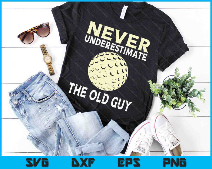 Never Underestimate The Old Guy Hockey Coach SVG PNG Digital Cutting Files