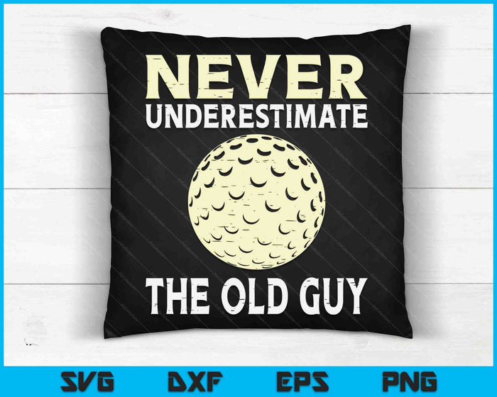 Never Underestimate The Old Guy Hockey Coach SVG PNG Digital Cutting Files