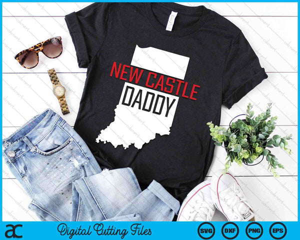 New Castle Daddy Indiana State Map SVG PNG Digital Printable Files