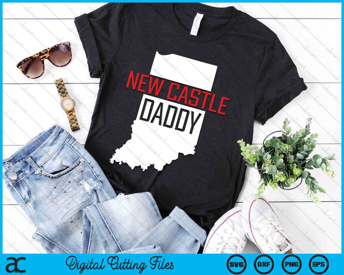 New Castle Daddy Indiana State Map SVG PNG Digital Printable Files