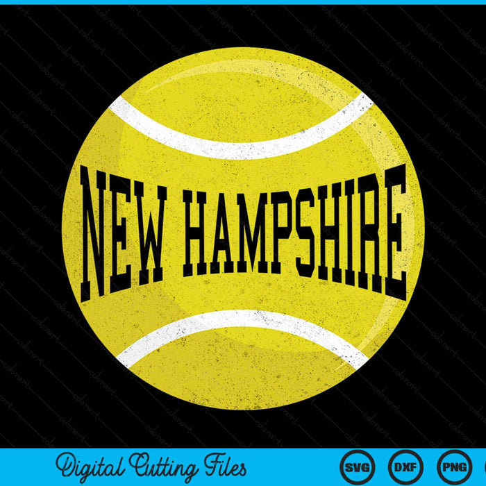 New Hampshire tennis fan SVG PNG cut file for Cricut