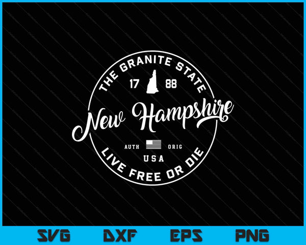 New Hampshire Us State Travel Vacation Nh Us SVG PNG Digital Printable Files