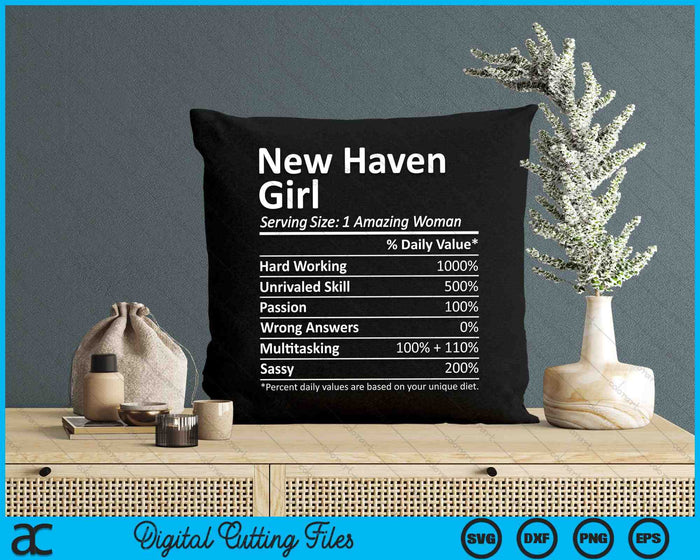 New Haven Girl CT Connecticut Funny City Home Roots SVG PNG Digital Cutting Files