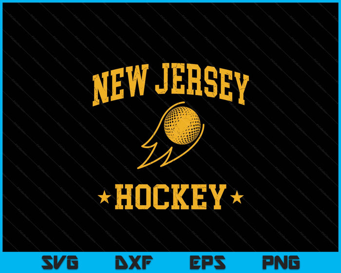 New Jersey Hockey Vintage Gameday Retro Hockey Lover SVG PNG Digital Printable Files