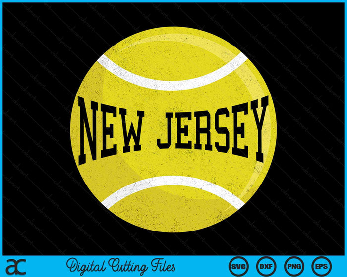 New Jersey Tennis Fan SVG PNG Digital Cutting Files