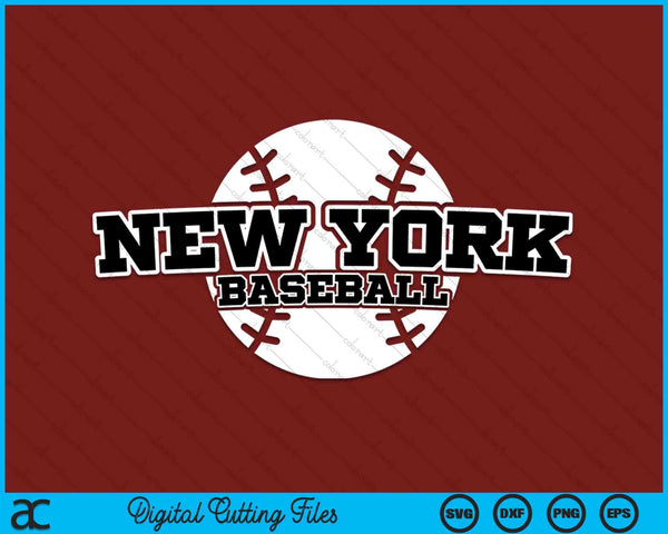 New York honkbal blok lettertype SVG PNG digitale snijbestanden 