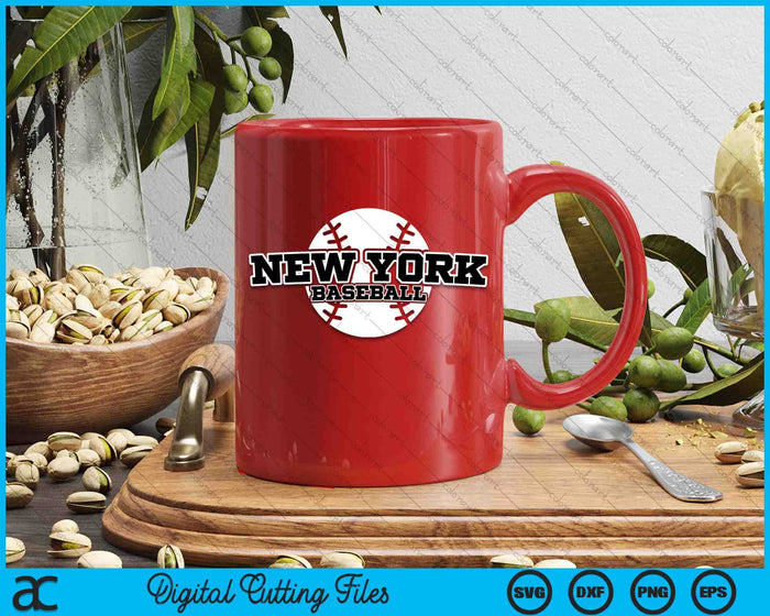 New York honkbal blok lettertype SVG PNG digitale snijbestanden 