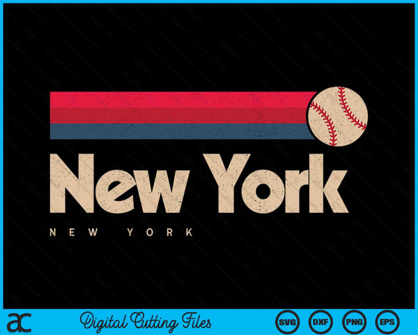 New York Baseball City New York Retro New York SVG PNG Digital Cutting Files