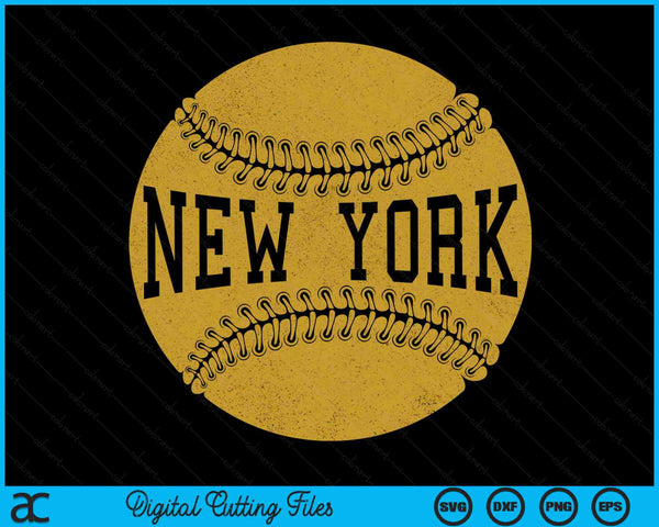 New York Baseball Fan SVG PNG Digital Cutting Files