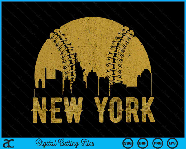 New York Baseball Fan SVG PNG Cutting Printable Files