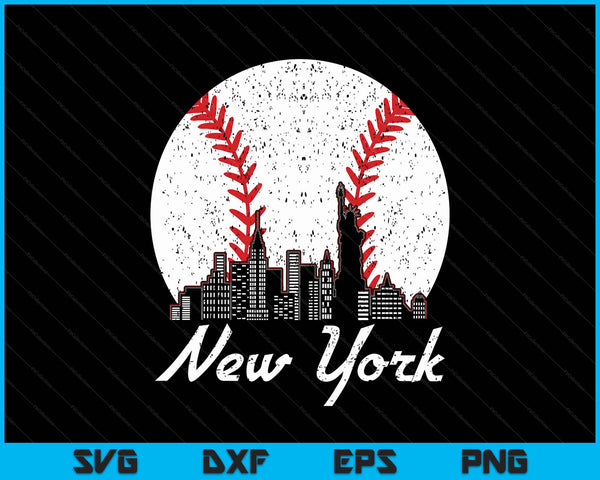 New York baseball USA state game day SVG cut file