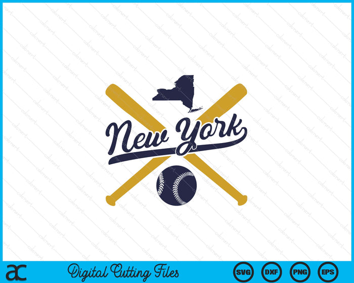 New York Baseball Vintage Wisconsin Pride Love City SVG PNG Digital Cutting Files