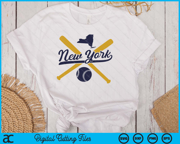 New York Baseball Vintage Wisconsin Pride Love City SVG PNG Digital Cutting Files