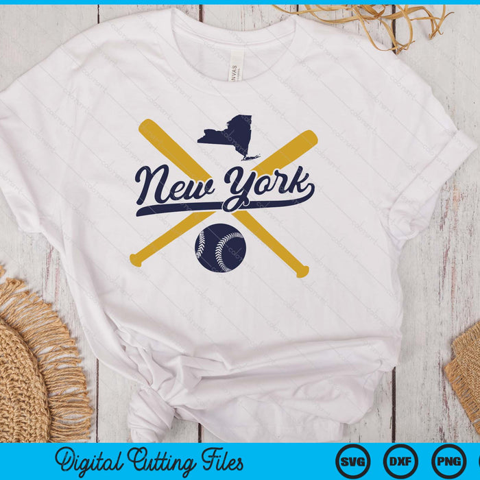 New York Baseball Vintage Wisconsin Pride Love City SVG PNG Digital Cutting Files