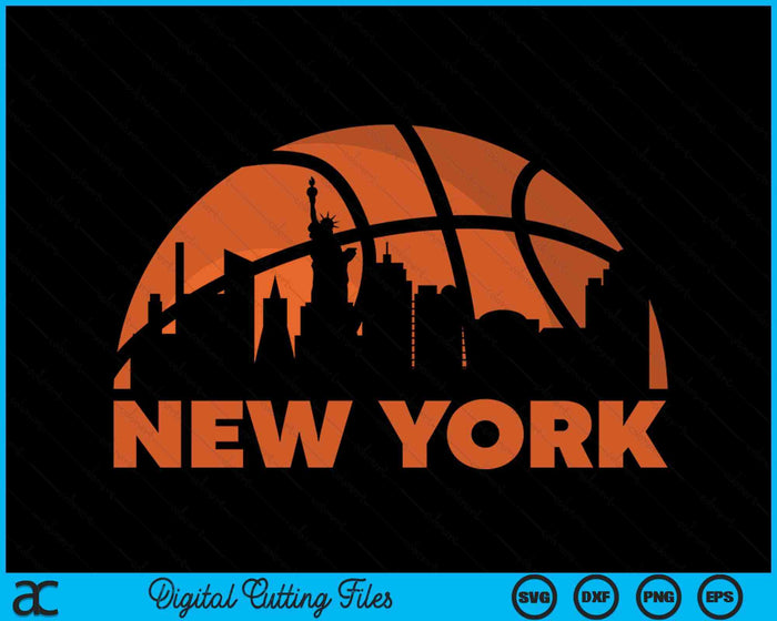 New York City Skyline New York Basketball SVG PNG Digital Cutting Files