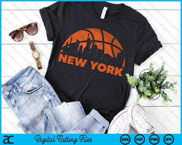 New York City Skyline New York Basketball SVG PNG Digital Cutting Files