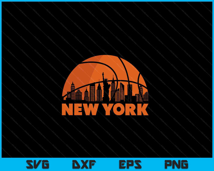 New York City Skyline New York basketbal Fan Jersey SVG PNG digitale snijbestanden