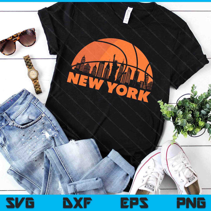 New York City Skyline New York basketbal Fan Jersey SVG PNG digitale snijbestanden