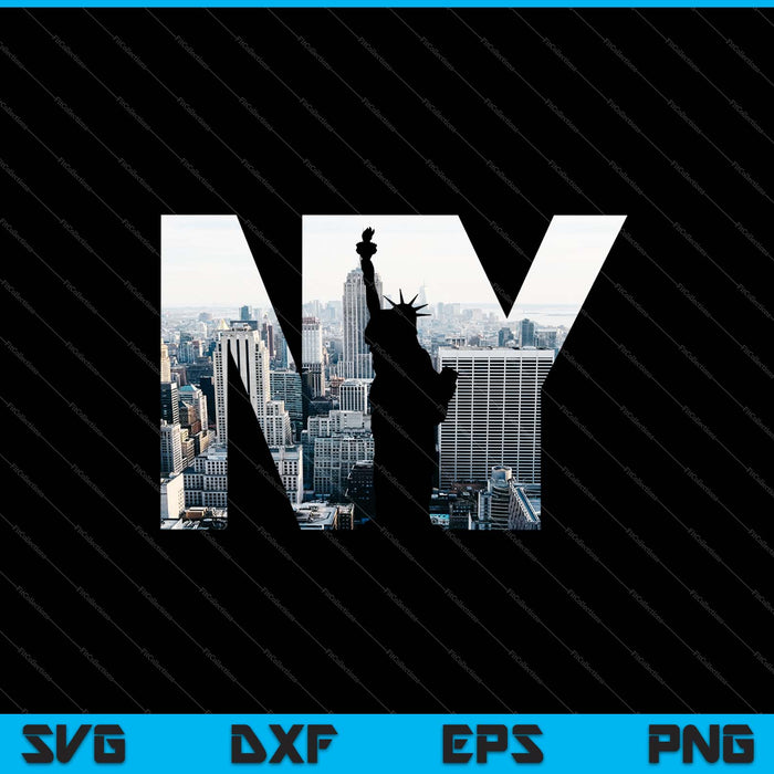 Ilustración del horizonte de la ciudad de Nueva York Gráfico SVG PNG Corte de archivos imprimibles