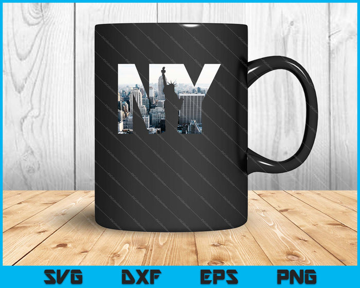 New York City Skyline Illustration Graphic SVG PNG Cutting Printable Files