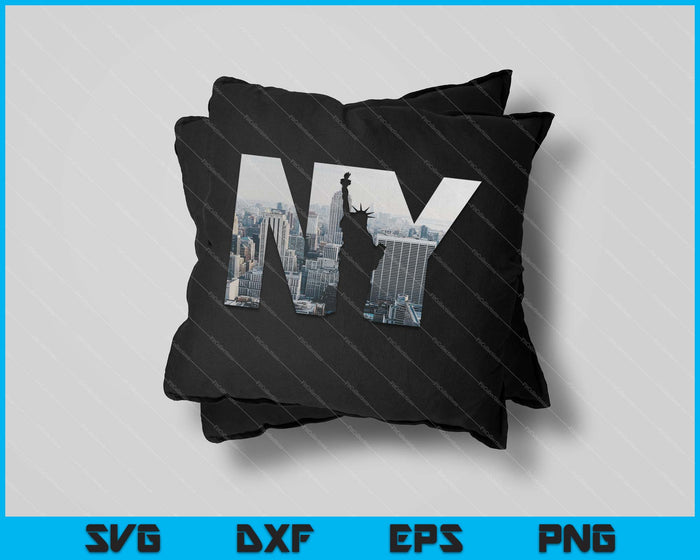 Ilustración del horizonte de la ciudad de Nueva York Gráfico SVG PNG Corte de archivos imprimibles
