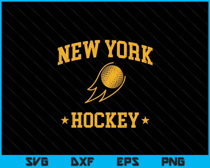 New York Hockey Vintage Gameday Retro Hockey Lover SVG PNG Digital Printable Files