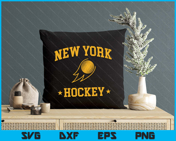 New York Hockey Vintage Gameday Retro Hockey Lover SVG PNG Digital Printable Files
