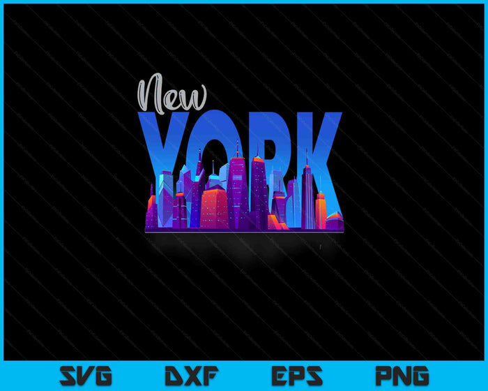 New York Skyline Heartbeat Statue of Liberty I Love New York SVG PNG Digital Printable Files