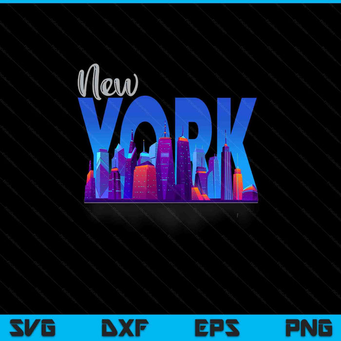 New York Skyline Heartbeat Statue of Liberty I Love New York SVG PNG Digital Printable Files